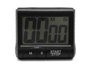 LCD Digital Kitchen Timer Count Down Up Clock Loud Alarm Black White