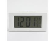 Large LCD Display Digital Snooze Alarm Clock Thermometer LED Backlight