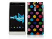 Polka Dots TPU Case for Sony Ericsson LT26i Xperia S Black Colorful Dot
