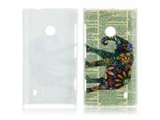 Colored Drawing Chromatic Elephant Pattern Plastic Protective Case for Nokia N520