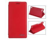 Exquisite Protective Leather Case for Huawei P6 Red