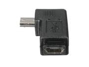 Left Angle Micro USB Male to Micro Female Connector Adapter