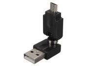 USB 2.0 A Male to Micro USB Male Adapter 360 Degree Rotation Extension