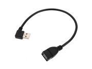 25cm USB A Female to Male Left Angle Convertor Extension Cable