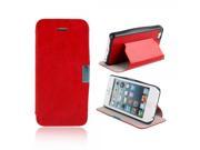 Leather Protective Case with Stand Holder for iPhone 5C Red