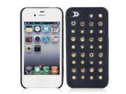 Rivet Hard Protective Case with Gold Bullet Pattern for iPhone 4 4S