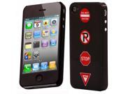 DARKFIRE Magic Case with Traffic Signs Pattern for iPhone 4