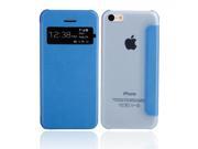 Frosted Transparent Protective PC Case with Hole for iPhone 5C Blue