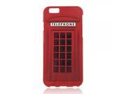 Telephone Booth Pattern TPU Solid Color Frame Protective Case for 4.7 iPhone 6