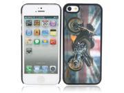 3D Black Motorbike Pattern Protective Case for iPhone 5 5S