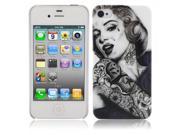 Trendy Hard Protective Case with Tattoo Monroe Pattern for iPhone 4 4S