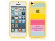 Rainbow Style Protective Case for iPhone 5C Yellow