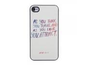 Graceful Protective Case with Gradient Letters Pattern for iPhone 4 4S