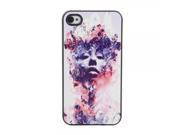 Graceful Protective Case with Abstract Beauty Face Pattern for iPhone 4 4S