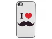 Graceful Protective Case with Beard Pattern for iPhone 4 4S