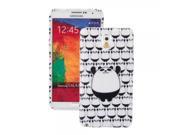 Panda Pattern TPU Glitter Protective Case for Samsung Galaxy Note 3 White Black