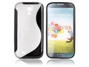 S Line Type PC TPU Case with Stand for Samsung Galaxy I9500 Black