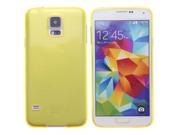 Transparent TPU Protective Case for Samsung Galaxy S5 I9600 Yellow