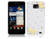 Diagonal Yellow Flower Crystal Case for Samsung Galaxy SII S2 i9100