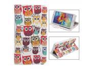 Wallet Style Silk Print Several Owls Pattern Leather Case for Samsung Galaxy S5