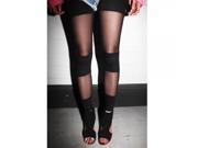 Stylish Leggings Women s Black Translucent Slim Stripes Stockings Tights
