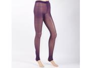 Womens Sexy Tights Stirrup Pattern Stretch Pantyhose Stockings Leggings Purple