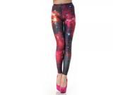 Long Women Galaxy Starry Sky Digital Print Leggings Pencil Pants Free Size