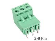 10pcs 2 8pins Curved 5.08mm Pluggable Terminal Blocks Connector