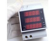 Din Rail LED AC Voltmeter Ammeter Multifunction Digital Meter