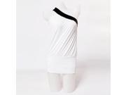 Women Clubwear Cocktail Party Mini One off Shoulder Sleeveless Dress New White