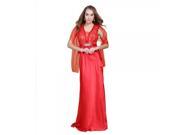 Fashionable Slim V neckline Floor length Evening Dress S Red