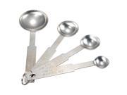 4Pcs Stainless Steel Kitchen Cook Measuring Spoon Teaspoon Set