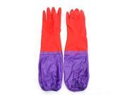 Wash Cleaning Long Sleeves Rubber Latex Cashmere Gloves