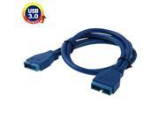 USB 3.0 Motherboard 20 Pin Male to 20 Pin Male Extension Cable Length 50cm