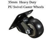 Heavy Duty PU Swivel Castor Wheels Trolley Furniture Caster Rubber
