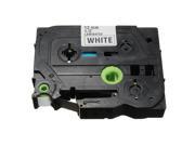 Black on White Label Tape For Brother P Touch Label Maker 12mm TZ 231