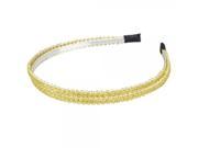 F53 Korean Style Alloy Golden Wire Hand woven Double Hair Band Golden