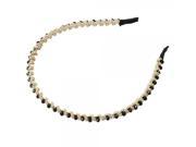 Style Beautiful and Exquisite Crystal Twisted Beads Hair Band Head Band Black