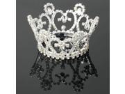 Heart Shape Bridal Wedding ALittle Crystal Rhinestone Diamond Hair Crown Pin