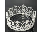 Heart Snowflake Shape Rhinestone Diamond Crystal Hair Comb Crown Tiara Medium