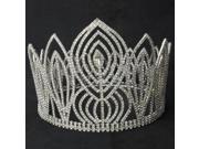 Oversized Fashionable Rhinestone Diamond Wedding Crown Tiara Hair Pin Headband
