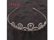 5pcs Charming Rhinestone Crown Headband
