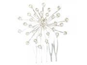Clear Distributing Rhinestone and Alloy Tuck Comb Bridal Wedding Hair Comb Pin Silver