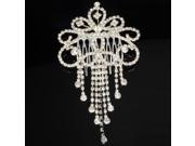 Gorgeous Bridal Accessory Alloy Crown Hair Comb Pin Silver