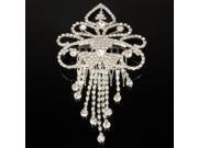 Gorgeous Bridal Ornament Alloy Forehead Crown Hair Comb Pin Silver