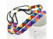 Fashionable Colorful Triangle Elastic Hair Band Headwrap Multicolor