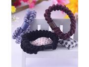 Korean Style Highly Elastic Pure Color Braided Elastic Hair Band Random Delivery