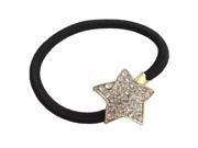 Lovely Rhinestone Star Style Hair Rope Hair Accessories Gold