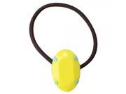 Fashionable Oval Shaped Plastic Hair Rope Yellow