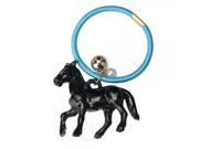 Plastic Lovely Hair Rope Elestic Ponytail with Little Horse Accessory Black